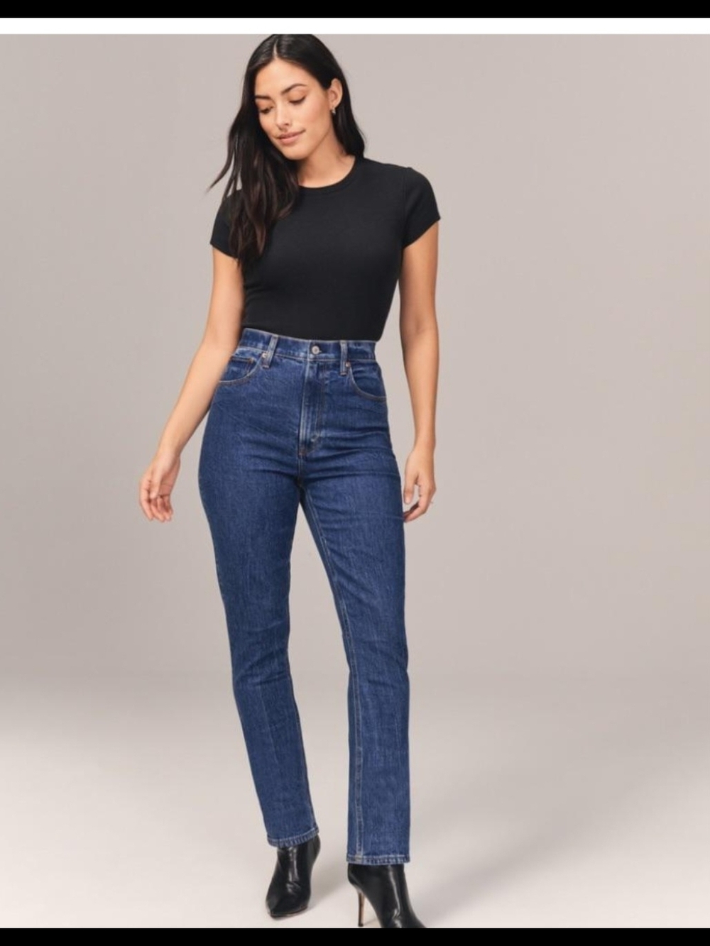 Abercrombie & Fitch Women’s High-Rise Straight Jeans - Blue